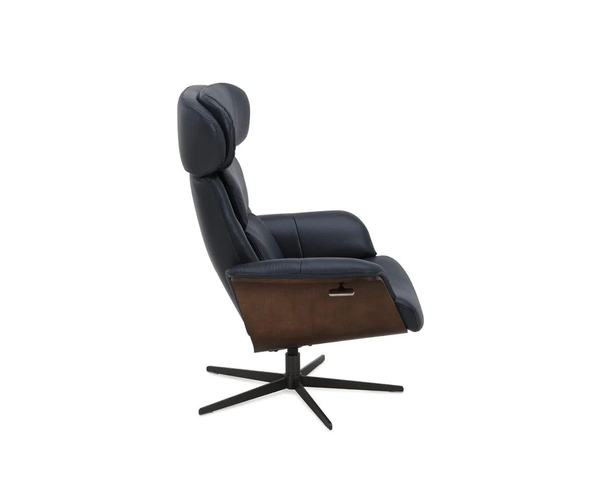 Alvar Leather Recliner And Ottoman - Image 5