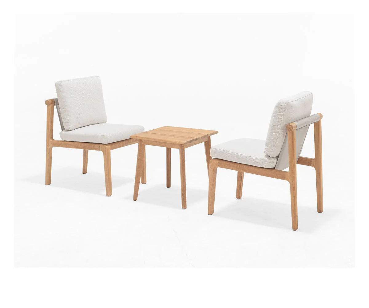 Beck Teak Outdoor Armless Dining Chair - Image 7
