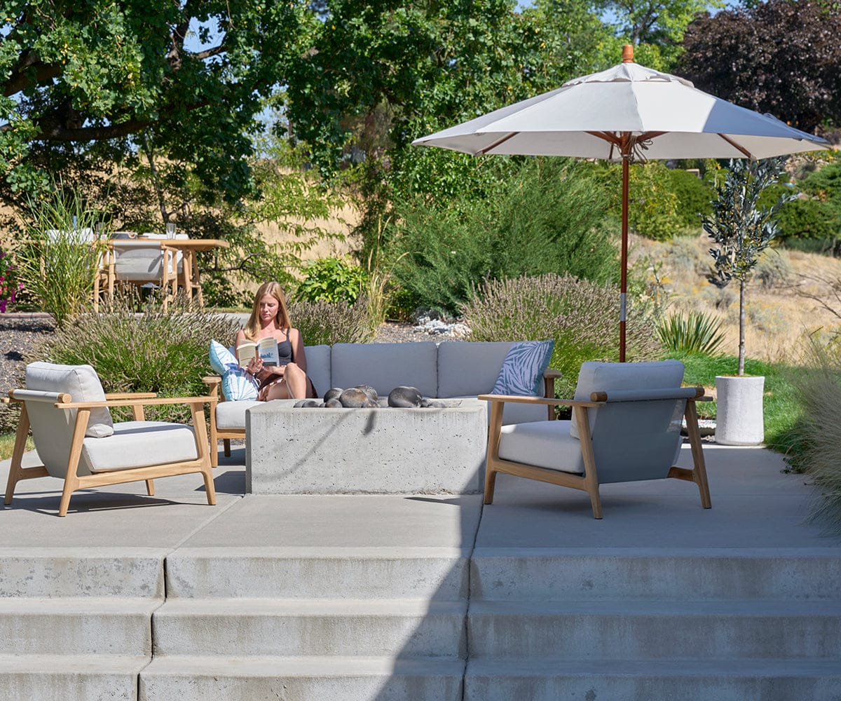 Beck Teak Outdoor Lounge Chair - Image 2