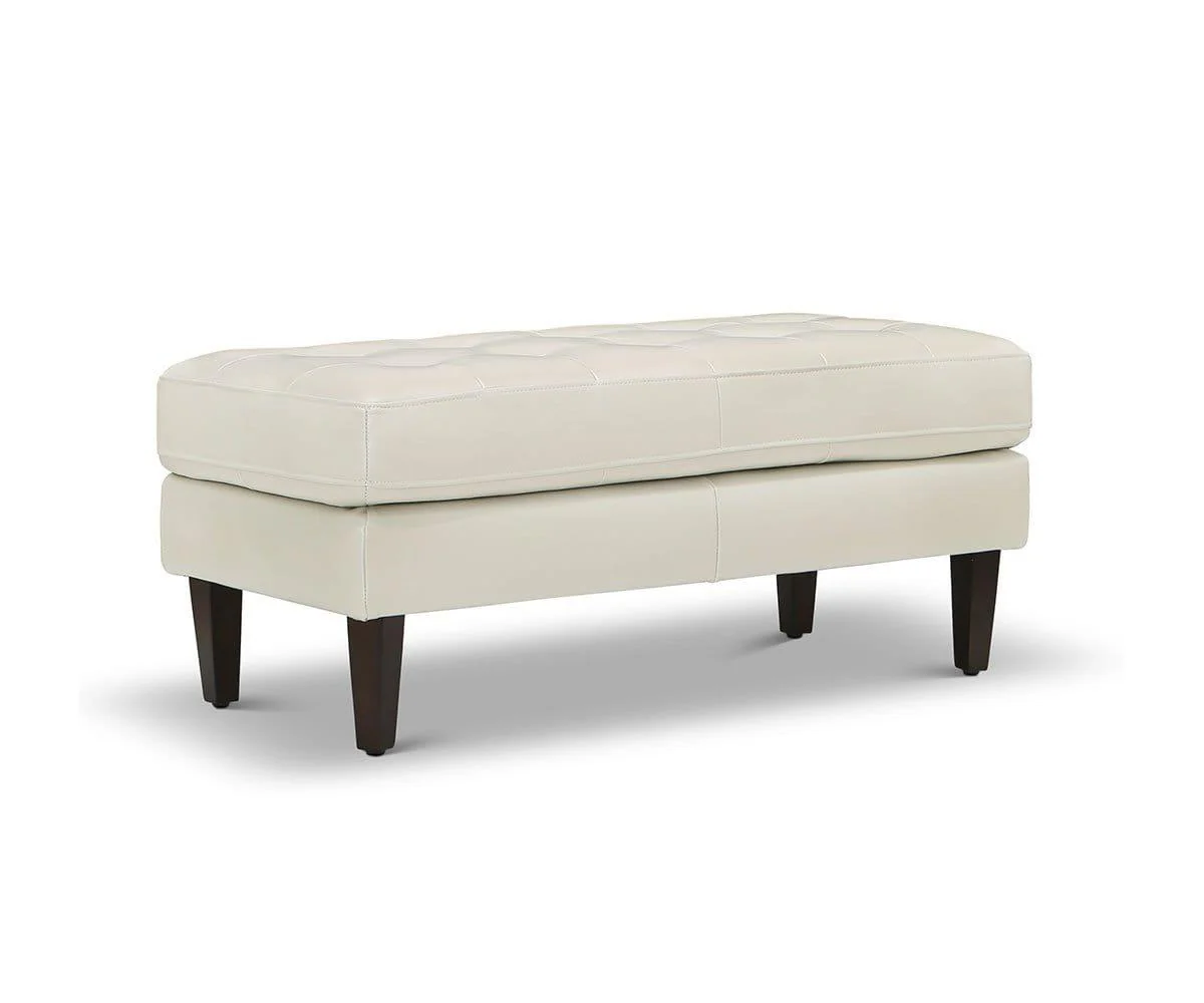 Laura Leather Ottoman - Image 2