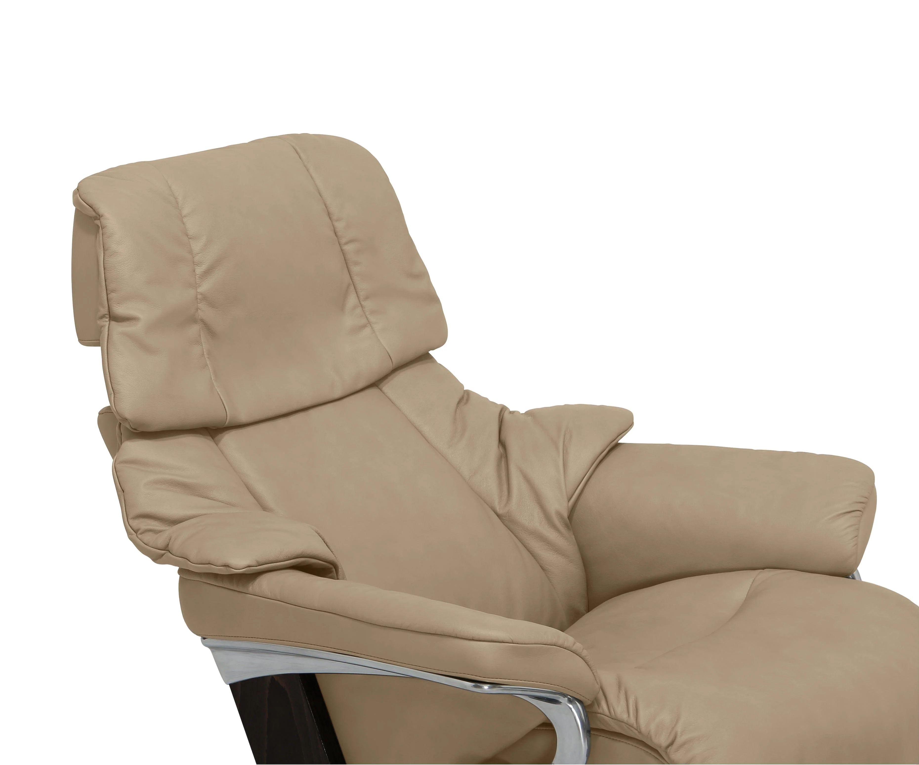 Stressless® Reno Recliner & Ottoman with Signature Base - Sand - Image 13